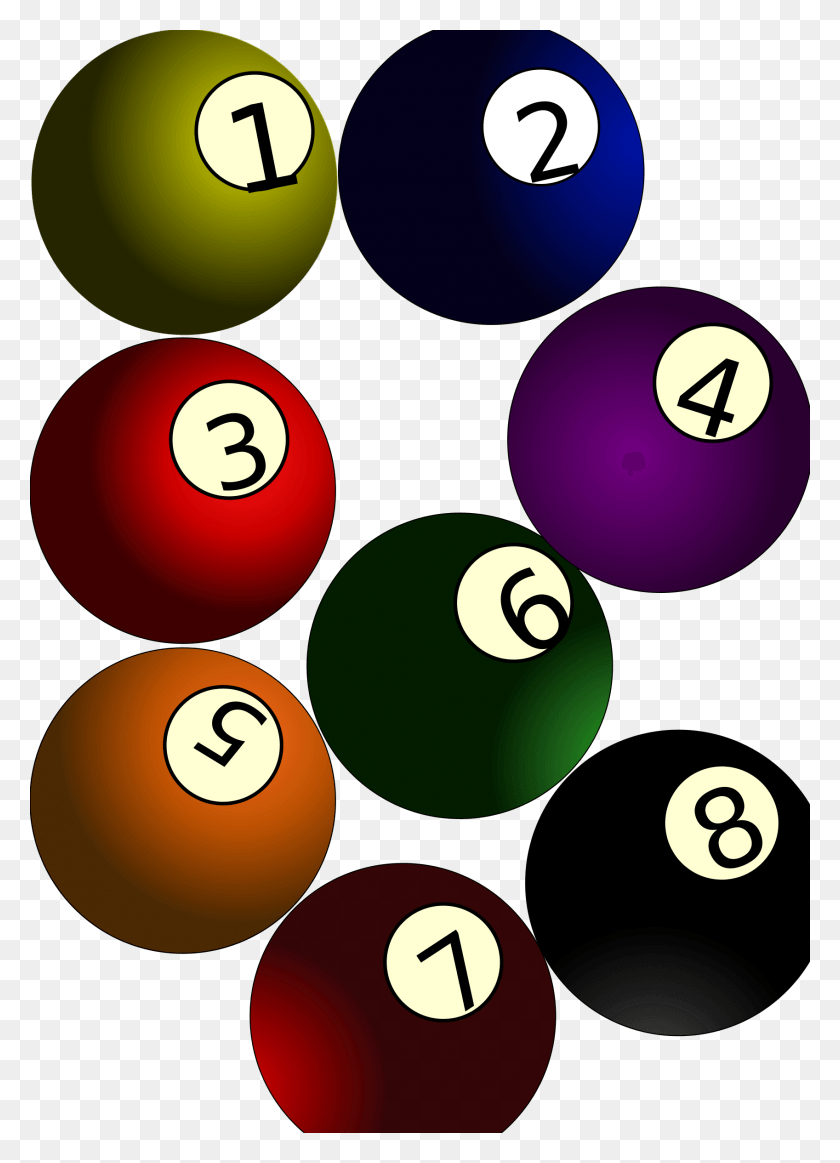 1697x2400 This Free Icons Design Of Bolas De Billar 8 Balls Clipart, Ball, Text, Number HD PNG Download