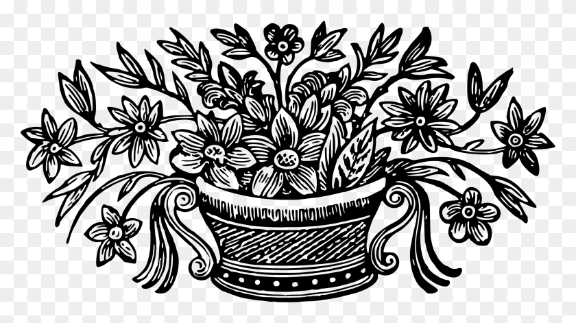 2400x1265 This Free Icons Design Of Bowl Of Flowers Bouquet, Gray, World Of Warcraft HD PNG Download