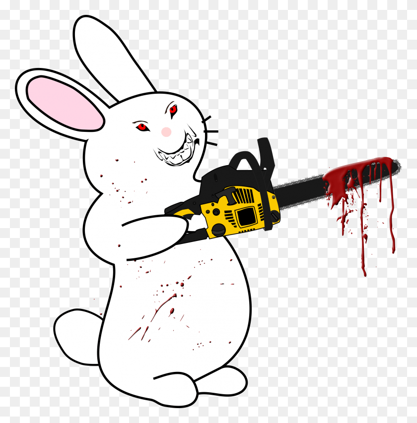 2359x2400 This Free Icons Design Of Bunny With Chainsaw, Tool, Snowman, Winter HD PNG Download