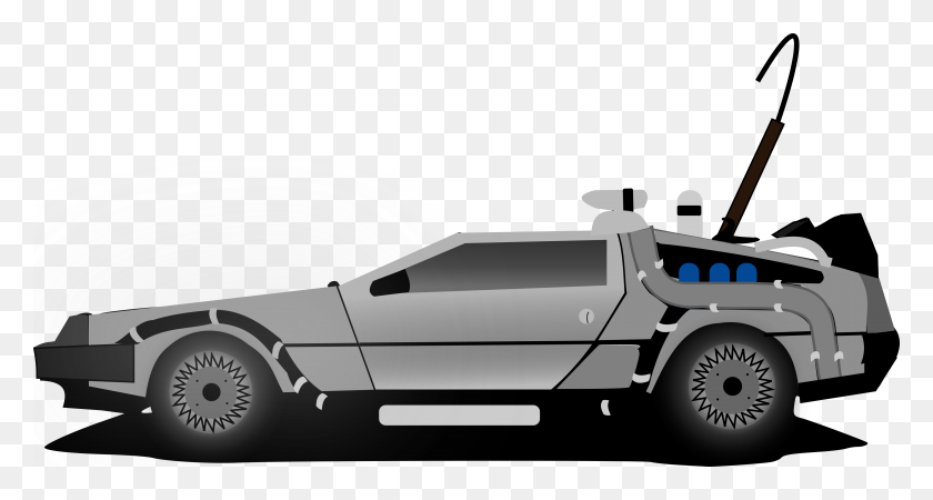 4791x2400 This Free Icons Design Of Car Delorean Back To The Future Delorean Cartoon, Vehicle, Transportation, Automobile HD PNG Download