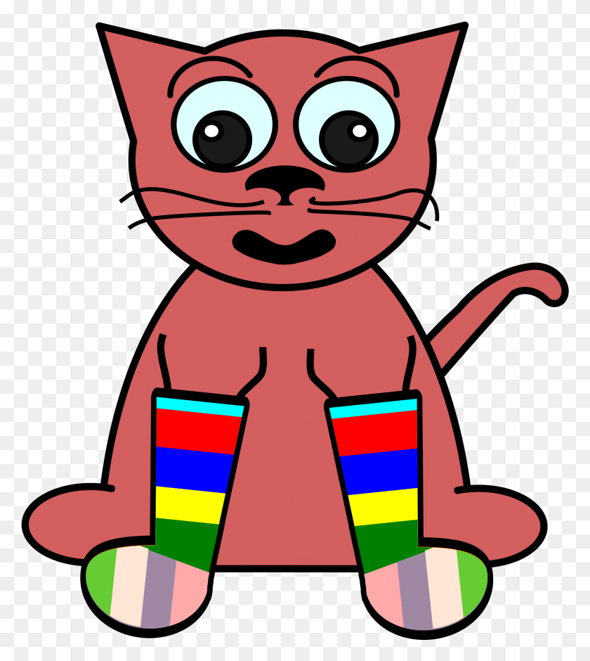 2110x2383 This Free Icons Design Of Cartoon Cat In Rainbow, Face, Dynamite, Bomb HD PNG Download