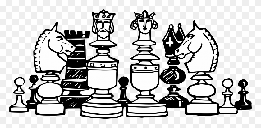 2398x1090 Этот Бесплатный Дизайн Иконок Шахматных Фигур Иллюстрации, Шахматы, Игра Hd Png Скачать