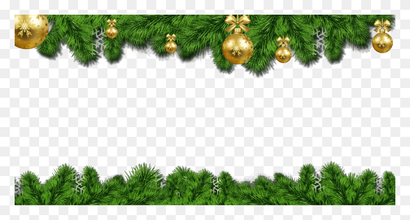 2400x1201 This Free Icons Design Of Christmas Borders, Tree, Plant, Ornament HD PNG Download