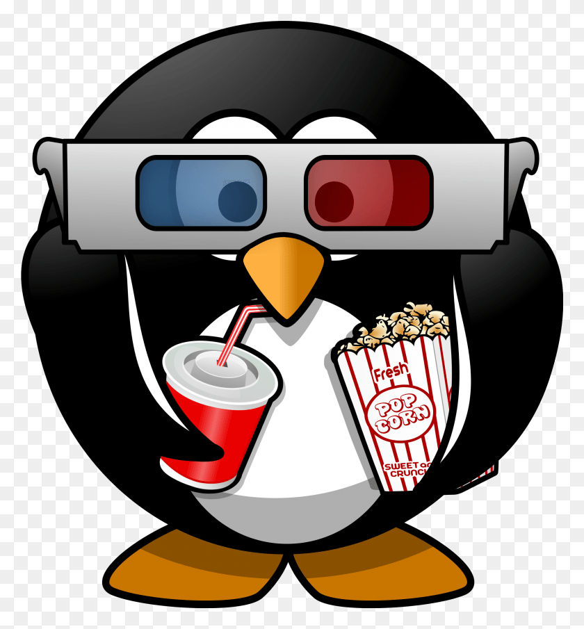 2215x2400 This Free Icons Design Of Cinema Penguin, Soda, Beverage, Drink HD PNG Download