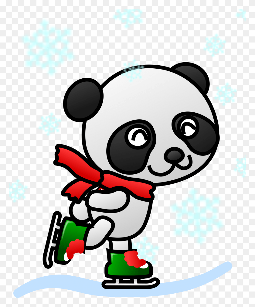 1698x2072 This Free Icons Design Of Colored Ice Skating Panda Bears, Graphics, Face HD PNG Download
