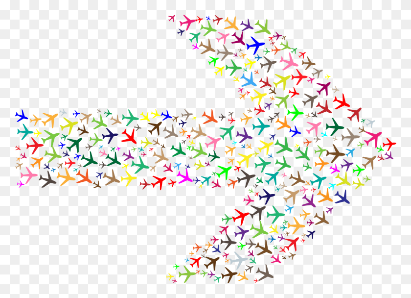 2345x1649 Этот Бесплатный Дизайн Иконок Разноцветных Хаотических Самолетов, Бумага, Конфетти, Графика Hd Png Скачать