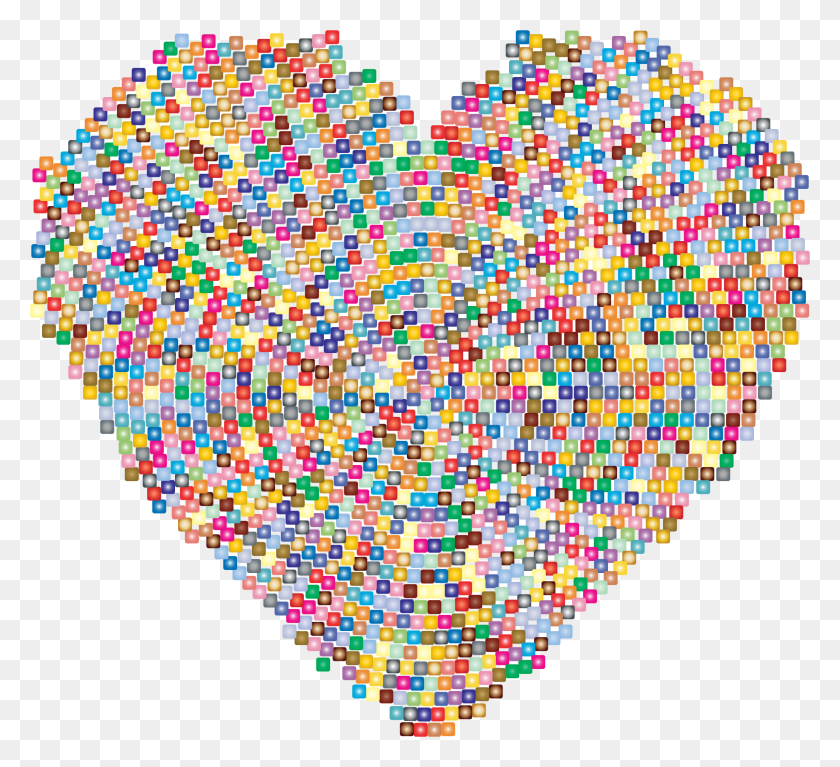 2324x2108 This Free Icons Design Of Colorful Mosaic Heart Mosaic Heart Drawing Hd Png Descargar