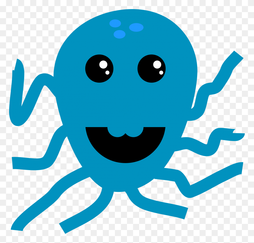 2347x2237 Este Diseño De Iconos Gratis De Pulpo Loco Con Azul, Animal, Sea Life Hd Png