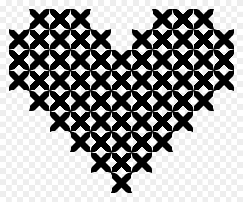 2268x1856 This Free Icons Design Of Cross Stitched Heart Cross Stitch Design Pillow, Gray, World Of Warcraft HD PNG Download