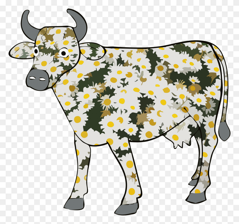 2400x2238 Этот Бесплатный Дизайн Иконок Коровы Ромашки, Млекопитающее, Животное, Крупный Рогатый Скот Png Скачать