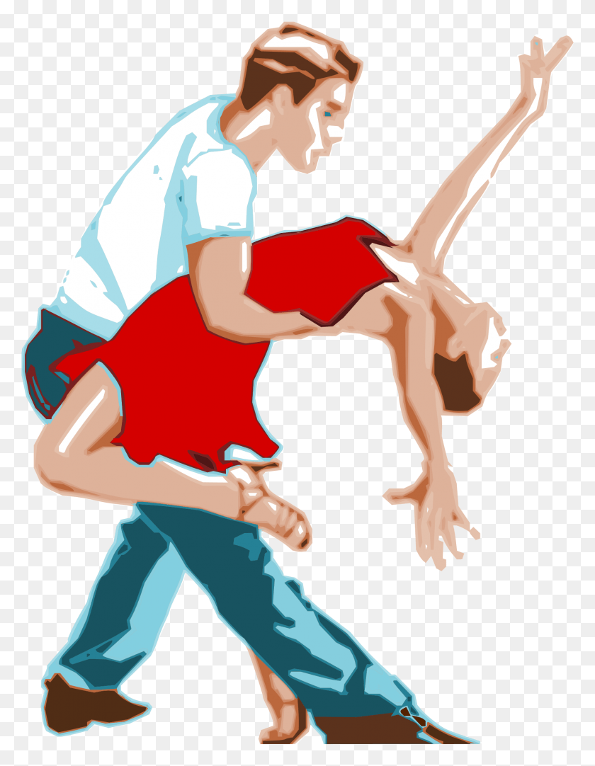 1687x2211 This Free Icons Design Of Dancers With Red Dress Salsa Dance Clipart, Person, Human, Dance Pose HD PNG Download