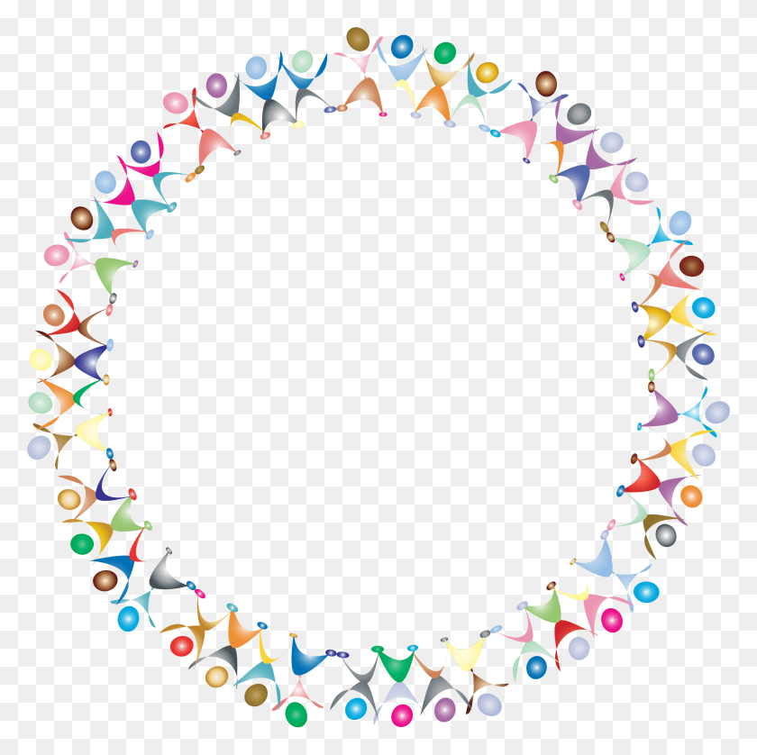2331x2328 This Free Icons Design Of Dancing People Circle People In A Circle Drawing, Accessories, Accessory, Bracelet HD PNG Download