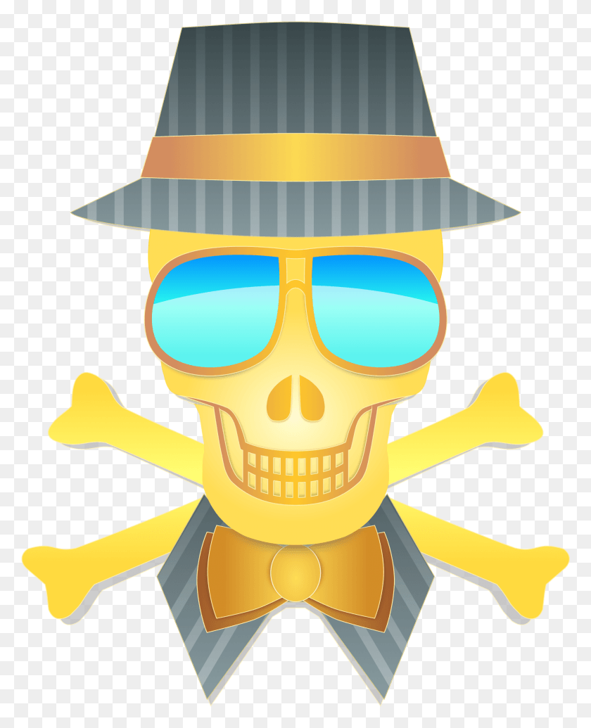 1875x2345 This Free Icons Design Of Dapper Skull, Clothing, Apparel, Sunglasses Descargar Hd Png