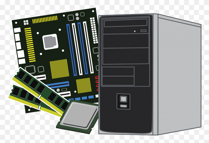 2373x1561 This Free Icons Design Of Desktop Computer Parts All Computer Parts Icons, Electronics, Electronic Chip, Hardware HD PNG Download