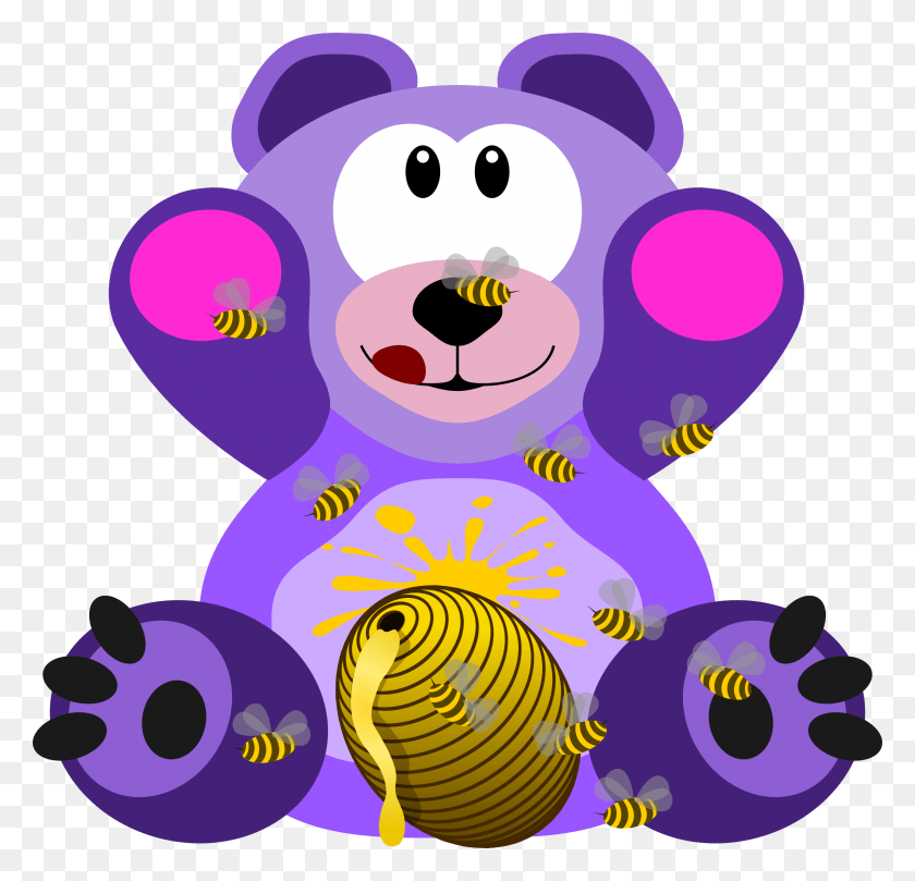 2400x2306 This Free Icons Design Of Diabetic Teddy Bear Teddy Bear Cartoon Honey, Graphics, Text HD PNG Download