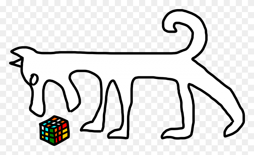 2400x1393 This Free Icons Design Of Dog And Rubik39s Cube, Stencil, Hammer HD PNG Download