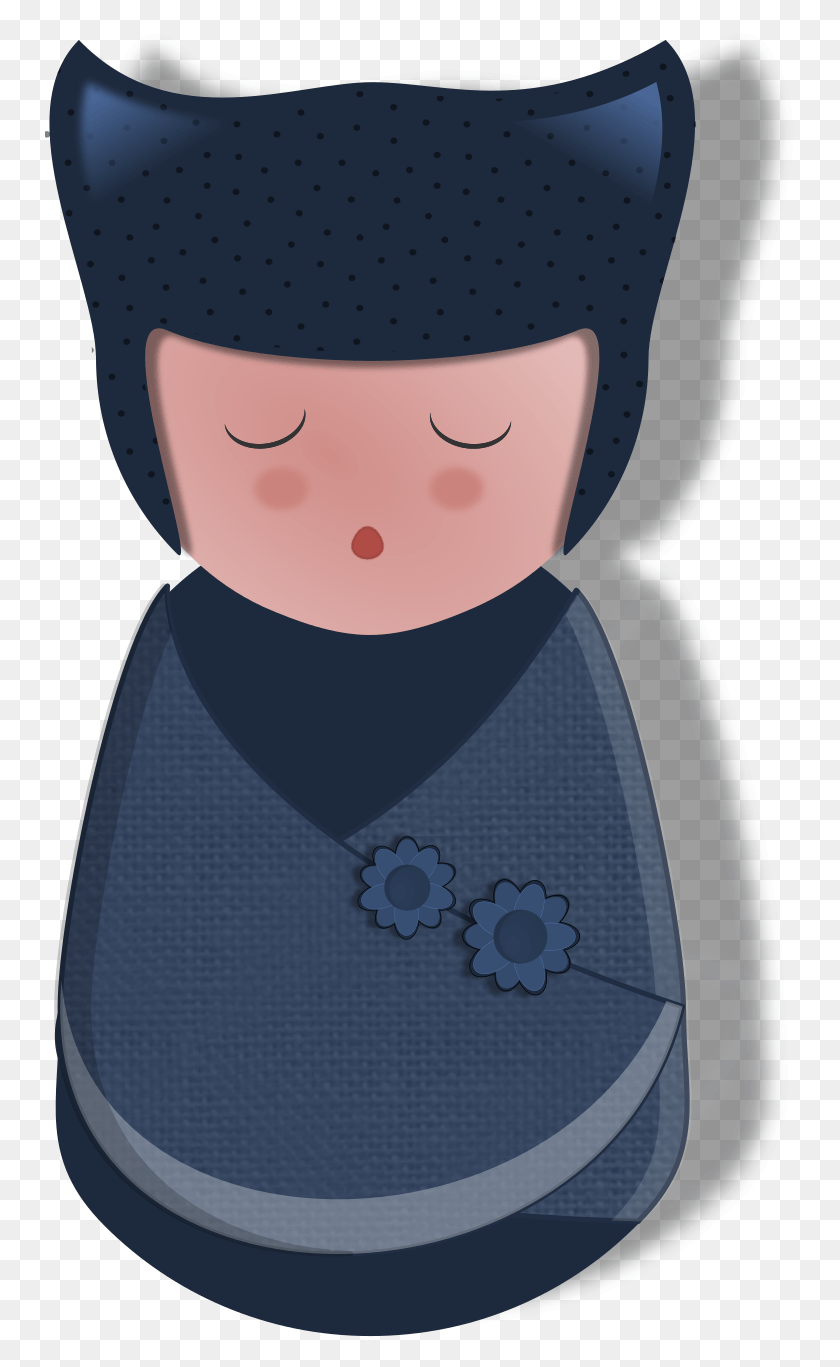 753x1307 This Free Icons Design Of Doll Illustration Blue Doll, Clothing, Apparel, Diaper HD PNG Download