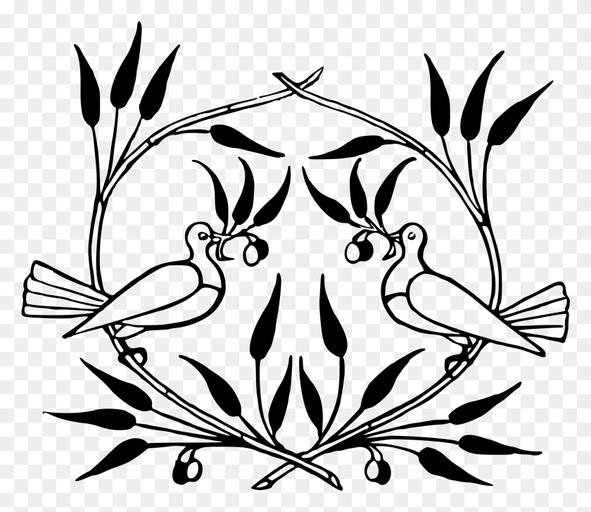 2400x2053 Этот Бесплатный Дизайн Иконок Голубей И Оливковых Ветвей, Серый, Мир Варкрафта Png Скачать