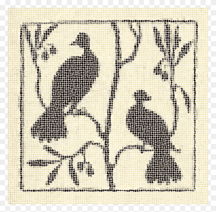 2400x2351 This Free Icons Design Of Doves Mosaic Cross Stitch, Person, Human HD PNG Download