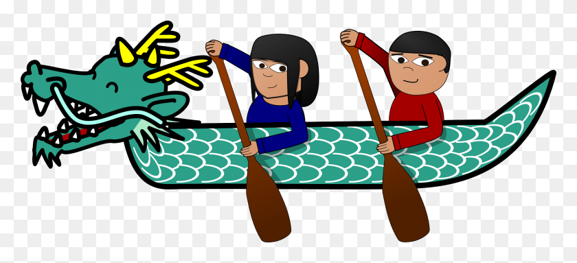 2400x995 This Free Icons Design Of Dragon Boat, Cleaning, Paddle, Oars HD PNG Download