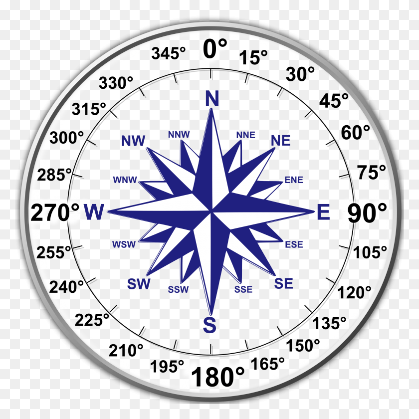 2400x2400 This Free Icons Design Of Dual Compass Rose, Compass, Disk HD PNG Download