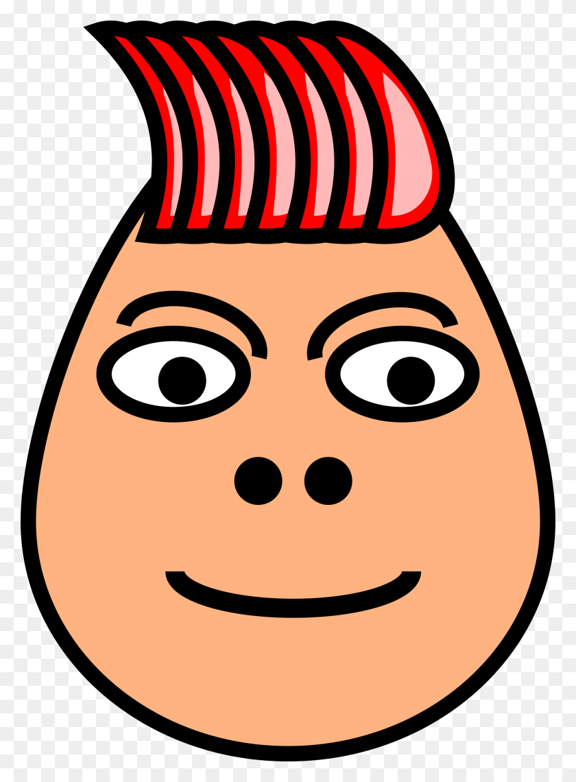 1733x2400 This Free Icons Design Of Egghead 002 Egg With Red Hair, Label, Text, Sticker HD PNG Download