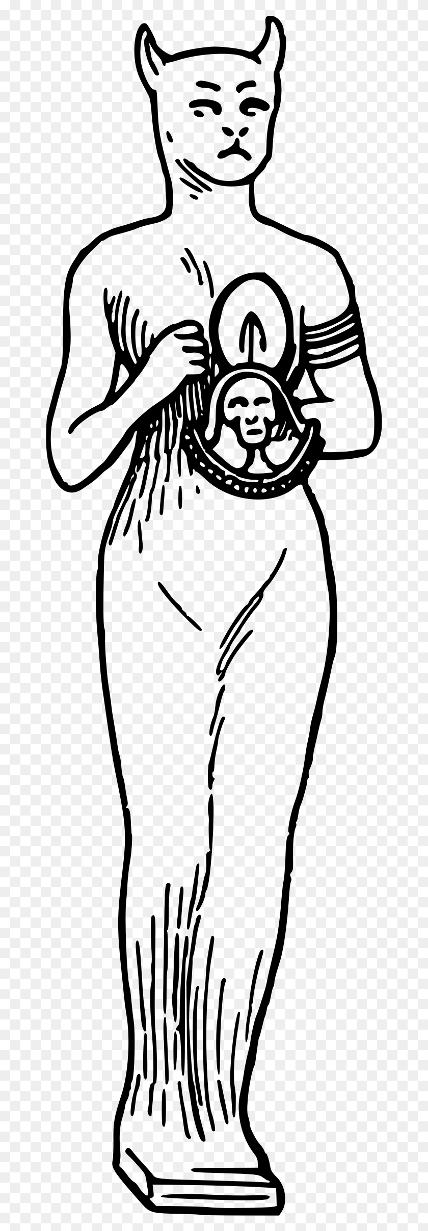 660x2355 This Free Icons Design Of Egyptian Cat Goddess Line Art, Gray, World Of Warcraft HD PNG Download
