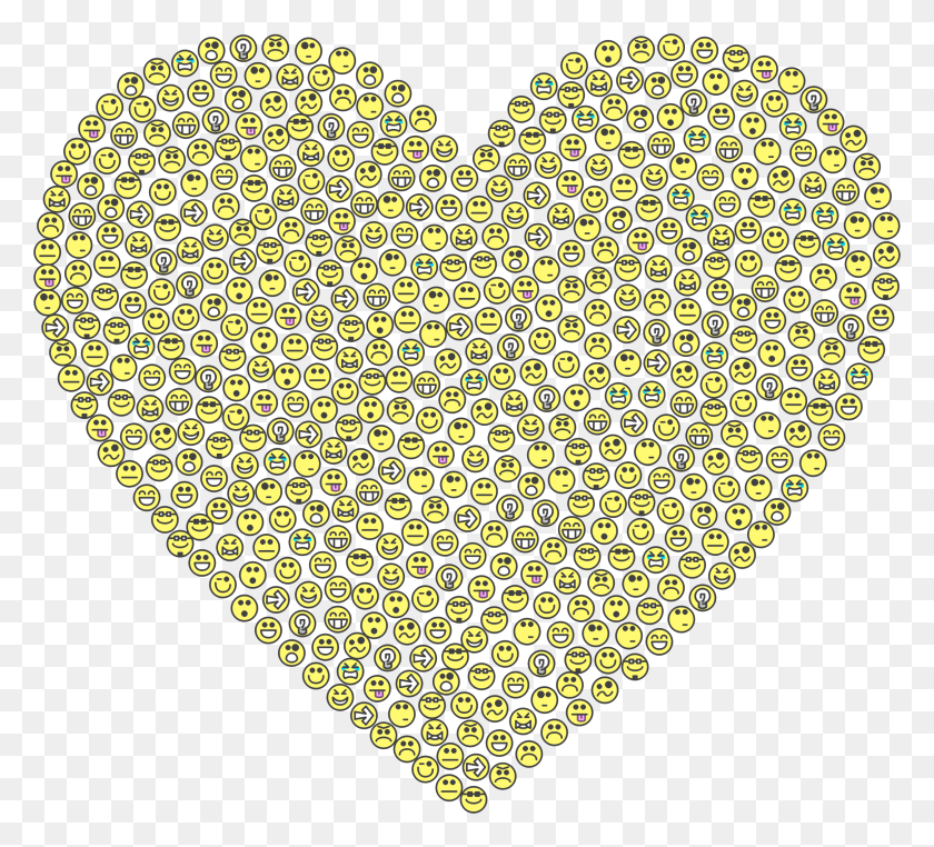 2312x2082 Этот Бесплатный Дизайн Иконок Смайликов Сердце Emoji Inim Imagini Emoji, Коврик, Узор Hd Png Скачать