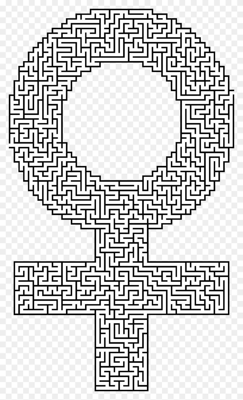 1374x2330 This Free Icons Design Of Female Symbol Maze, Pattern, Labyrinth, Poster HD PNG Download