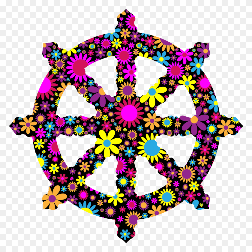 2320x2320 Этот Бесплатный Дизайн Иконок Цветочного Богато Украшенного Колеса Дхармы Дхармы, Узор, Орнамент, Фрактал Png Скачать