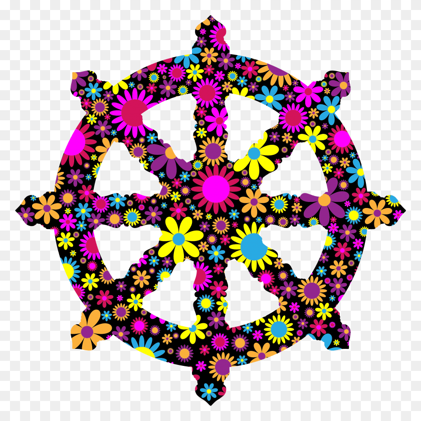 2320x2320 Descargar Png / Diseño De Iconos Gratis De Rueda De Dharma Dharma Adornado Floral, Patrón, Ornamento, Fractal Hd Png