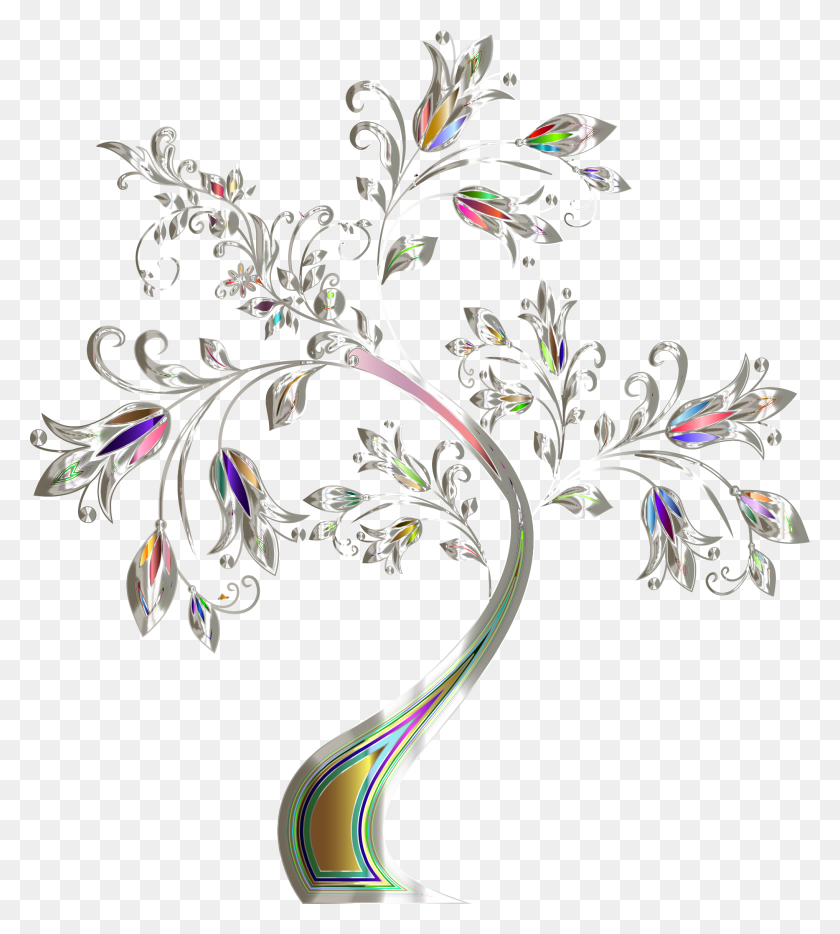 2033x2280 This Free Icons Design Of Floral Tree Supplemental Flower Wall Stickers, Graphics, Floral Design HD PNG Download