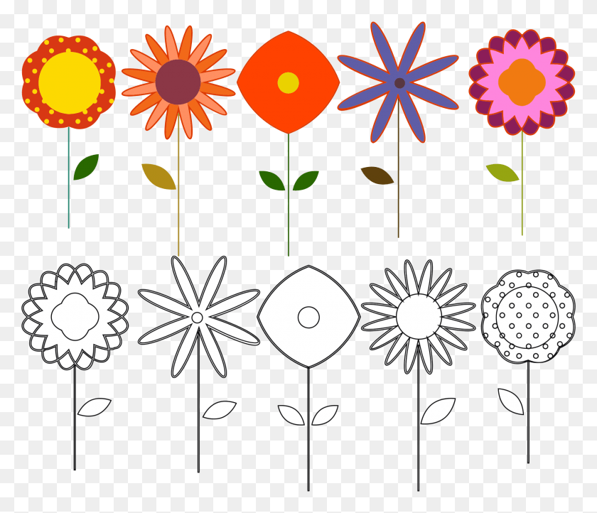 2158x1834 This Free Icons Design Of Flowers Elements Girasol, Diseño Floral, Patrón, Gráficos Hd Png Descargar