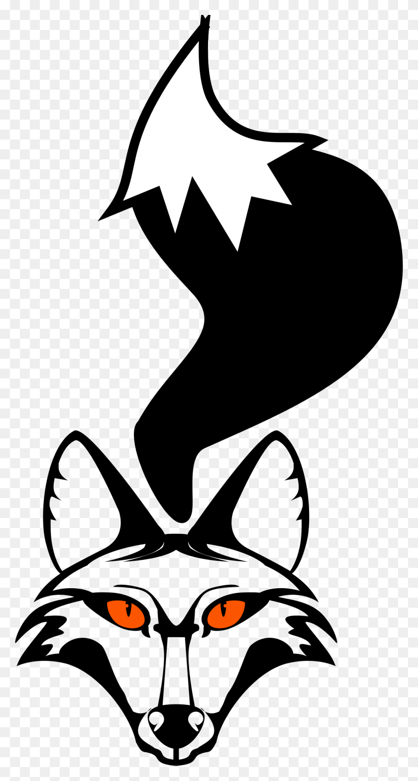 1230x2378 This Free Icons Design Of Fox In Black Fox Head Clipart Black And White, Symbol, Star Symbol, Logo HD PNG Download
