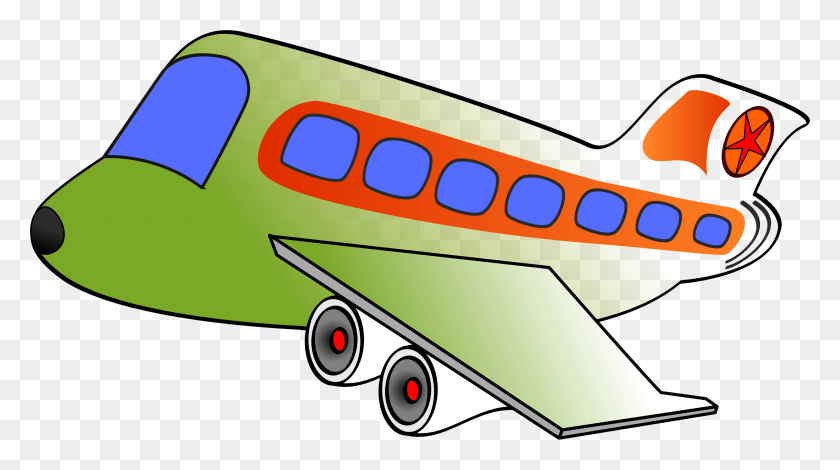 2200x1157 This Free Icons Design Of Funny Airplane Two, Transportation, Vehicle, Aircraft Descargar Hd Png