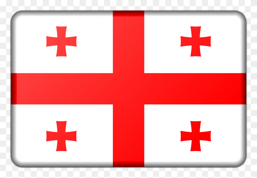 2027x1361 This Free Icons Design Of Georgia Flag Georgian Flag Black And White, Red Cross, Logo, First Aid HD PNG Download