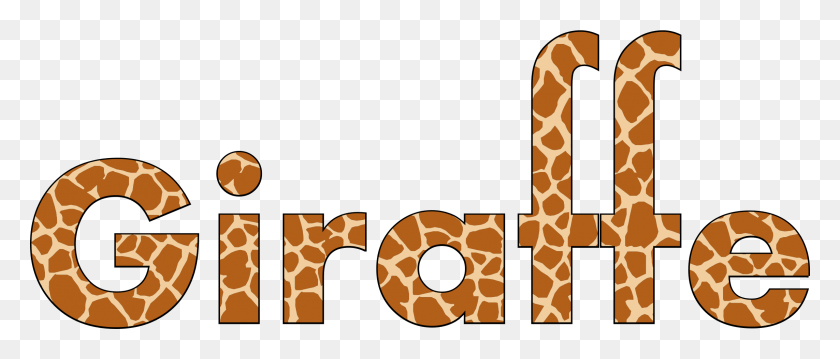 2286x878 This Free Icons Design Of Giraffe Typography With Free Giraffe Font, Bread, Food, Sweets HD PNG Download