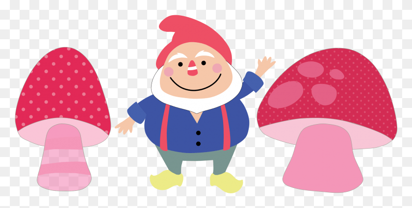 2305x1078 This Free Icons Design Of Gnome And Mushrooms, Elf, Sonajero, Bebé Hd Png Descargar