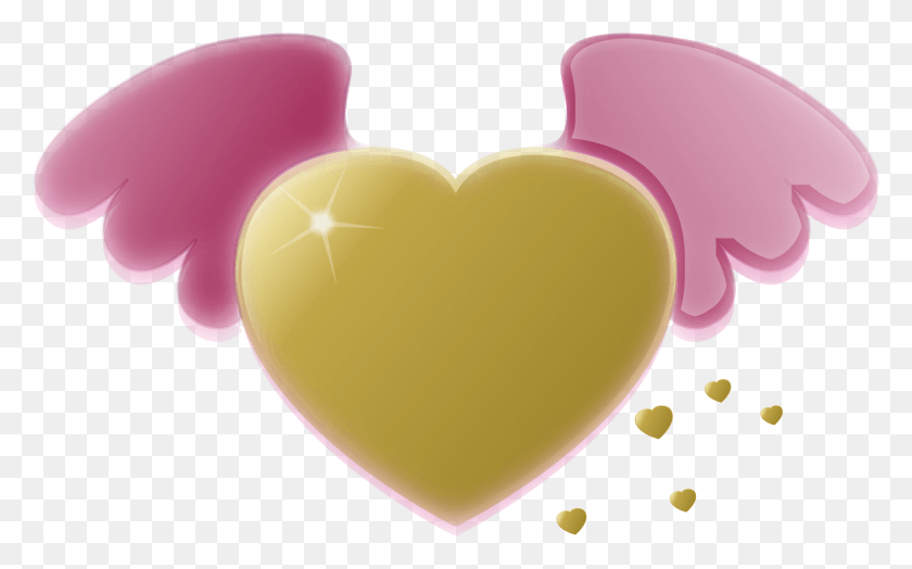 2169x1293 This Free Icons Design Of Gold Heart With Pink, Dating, Cushion, Balloon HD PNG Download