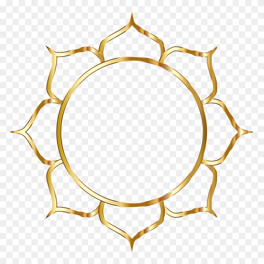 2292x2292 This Free Icons Design Of Gold Lotus Flower Line, Patrón, Lámpara, Diseño Floral Hd Png Descargar