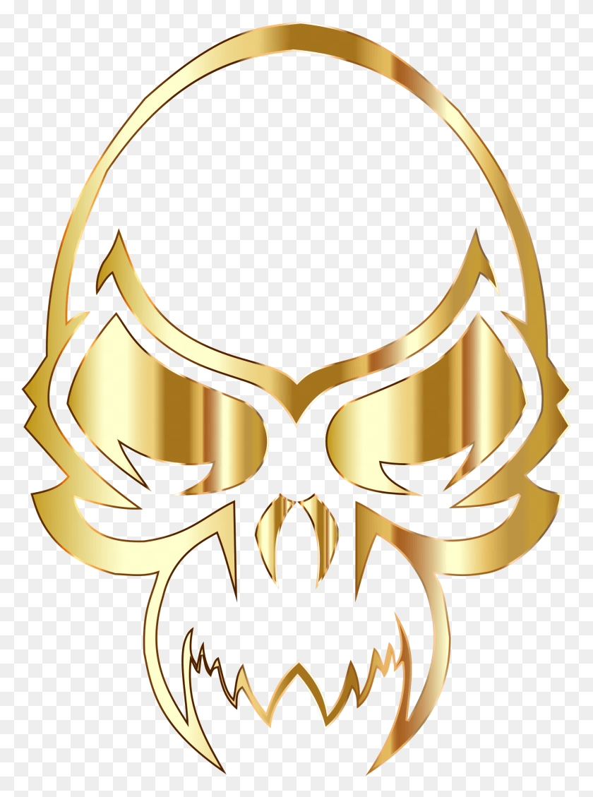 1697x2327 This Free Icons Design Of Golden Skull, Symbol, Stencil, Emblem HD PNG Download