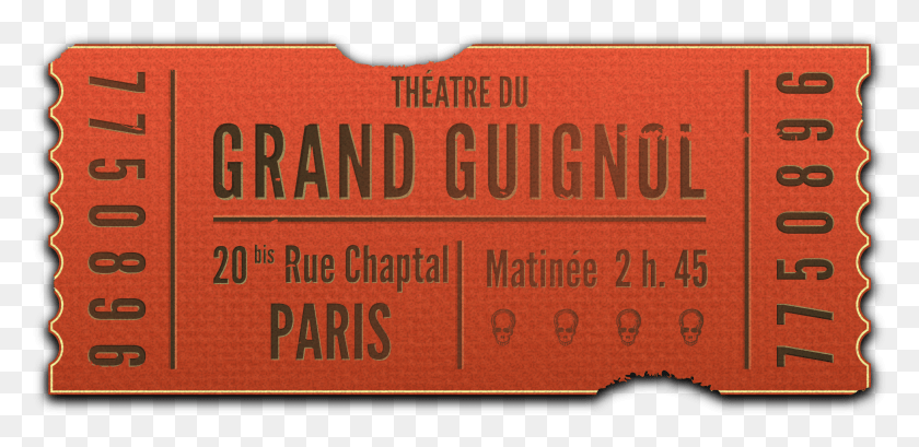 2075x929 This Free Icons Design Of Grand Guignol Ticket, Texto, Papel, Cartel Hd Png Descargar