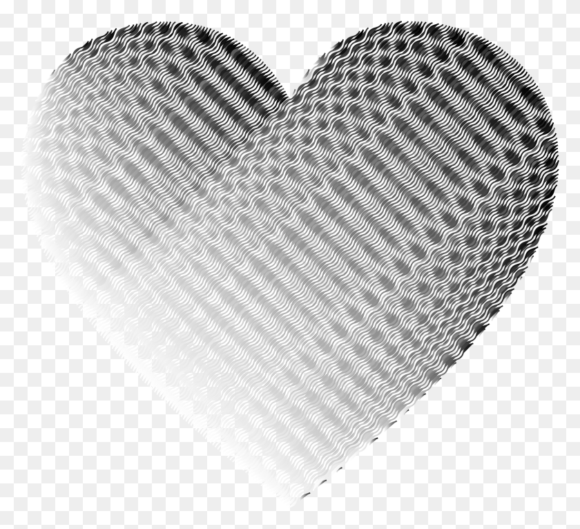 2342x2122 This Free Icons Design Of Grayscale Wavy Heart, Rug, Clothing, Apparel HD PNG Download