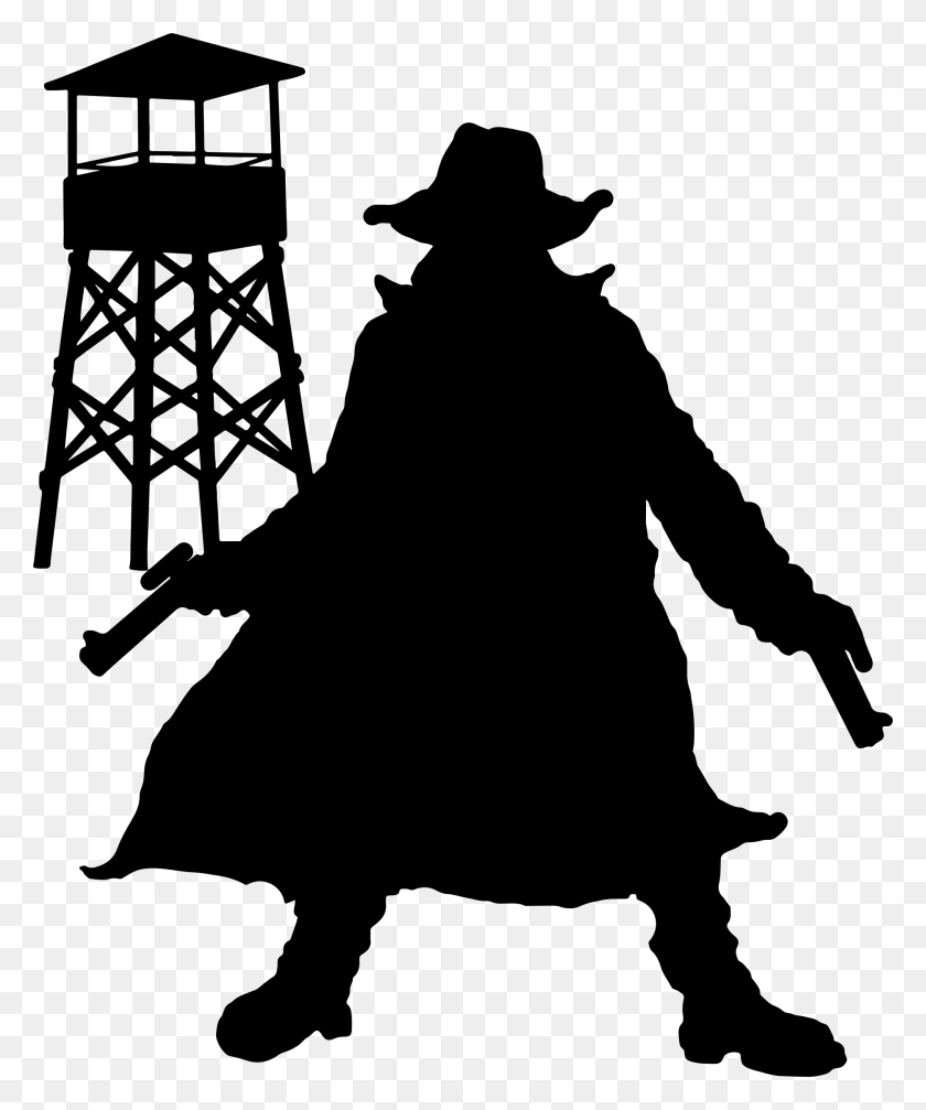 1870x2272 This Free Icons Design Of Gunslinger Silhouette, Gray, World Of Warcraft HD PNG Download