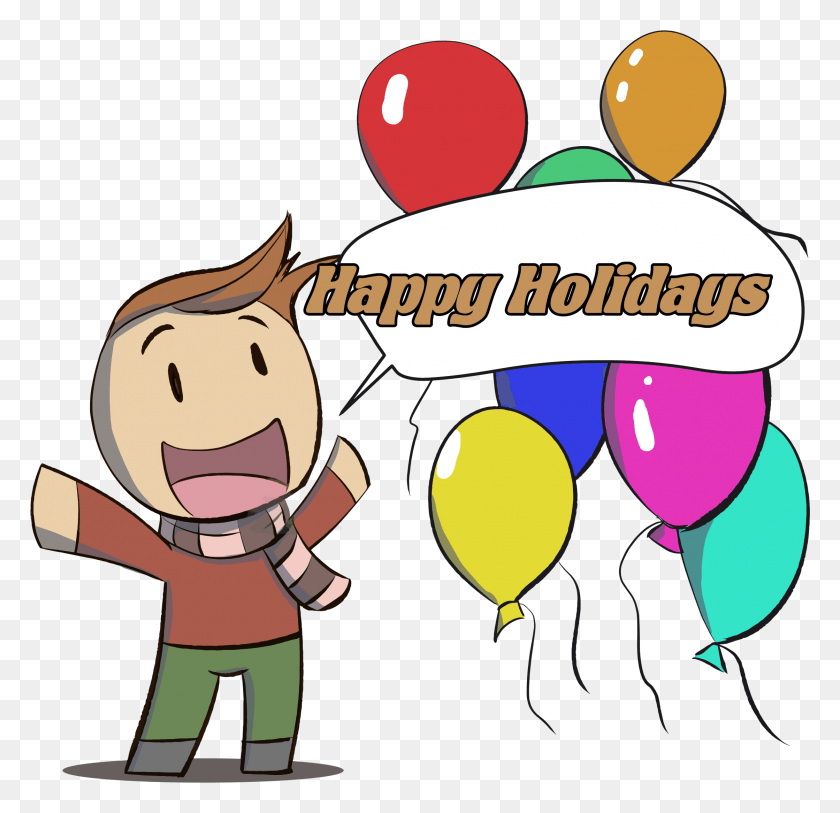 2238x2161 This Free Icons Design Of Happy Holidays Man, Balloon, Ball HD PNG Download