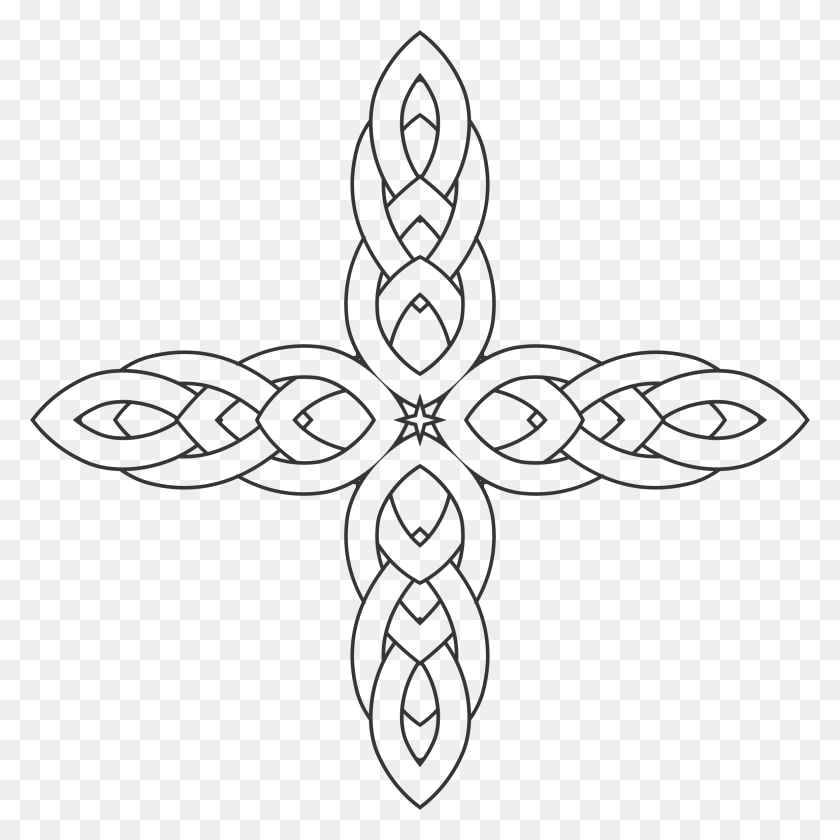 2316x2316 Этот Бесплатный Дизайн Иконок Hilton Knot Производный Крест, Символ, Трафарет, Снежинка Png Скачать