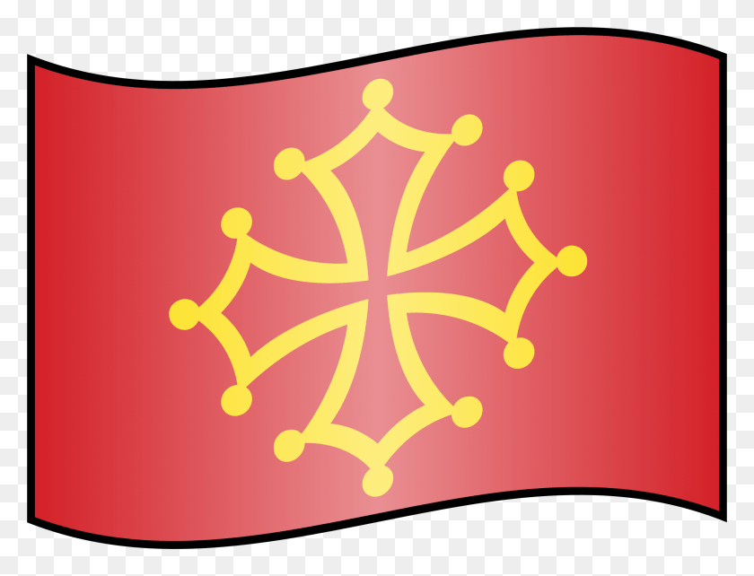 2166x1618 This Free Icons Design Of Icon Flag Of Occitania Croix De L Occitanie, Clothing, Apparel, Text HD PNG Download