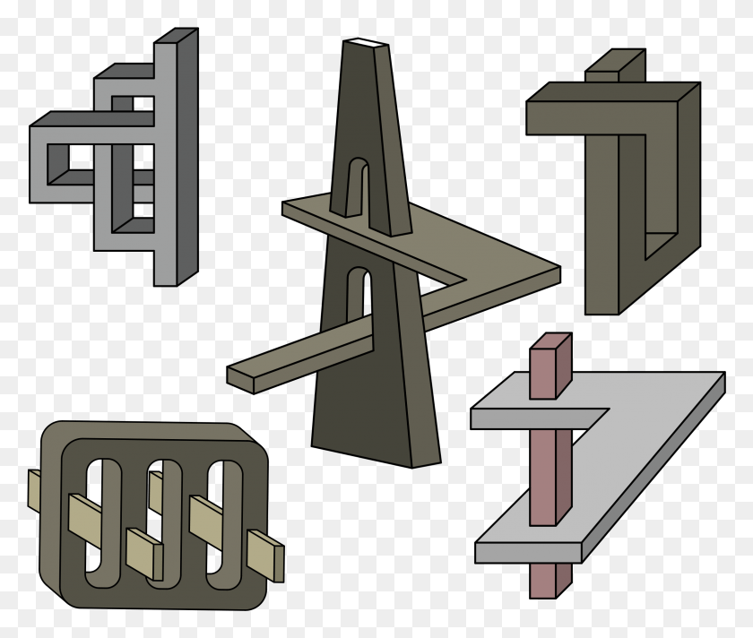2327x1946 This Free Icons Design Of Impossible Objects Isometric Impossible Cube, Cruz, Símbolo, Texto Hd Png
