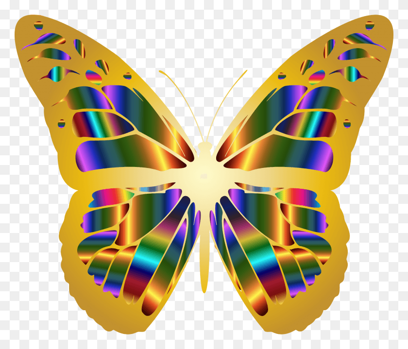 2400x2028 Этот Бесплатный Дизайн Иконок Радужной Бабочки Монарх, Орнамент, Графика Hd Png Скачать