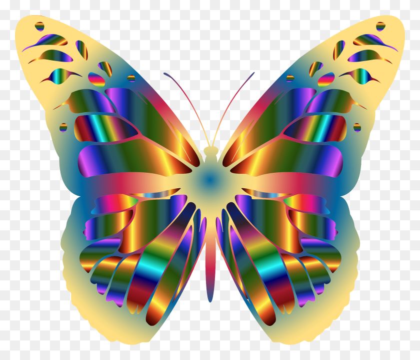 2400x2028 Этот Бесплатный Дизайн Иконок Радужной Бабочки-Монарха Красивая Бабочка Картинки, Графика, Орнамент Hd Png Скачать